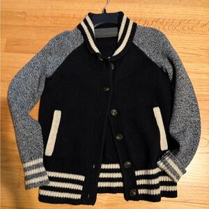 Madewell Merino Wool Varsity Cardigan Sweater